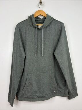 Vuori Sunday Element Hoodie Mens Large Heathered Green Sweatshirt Performance